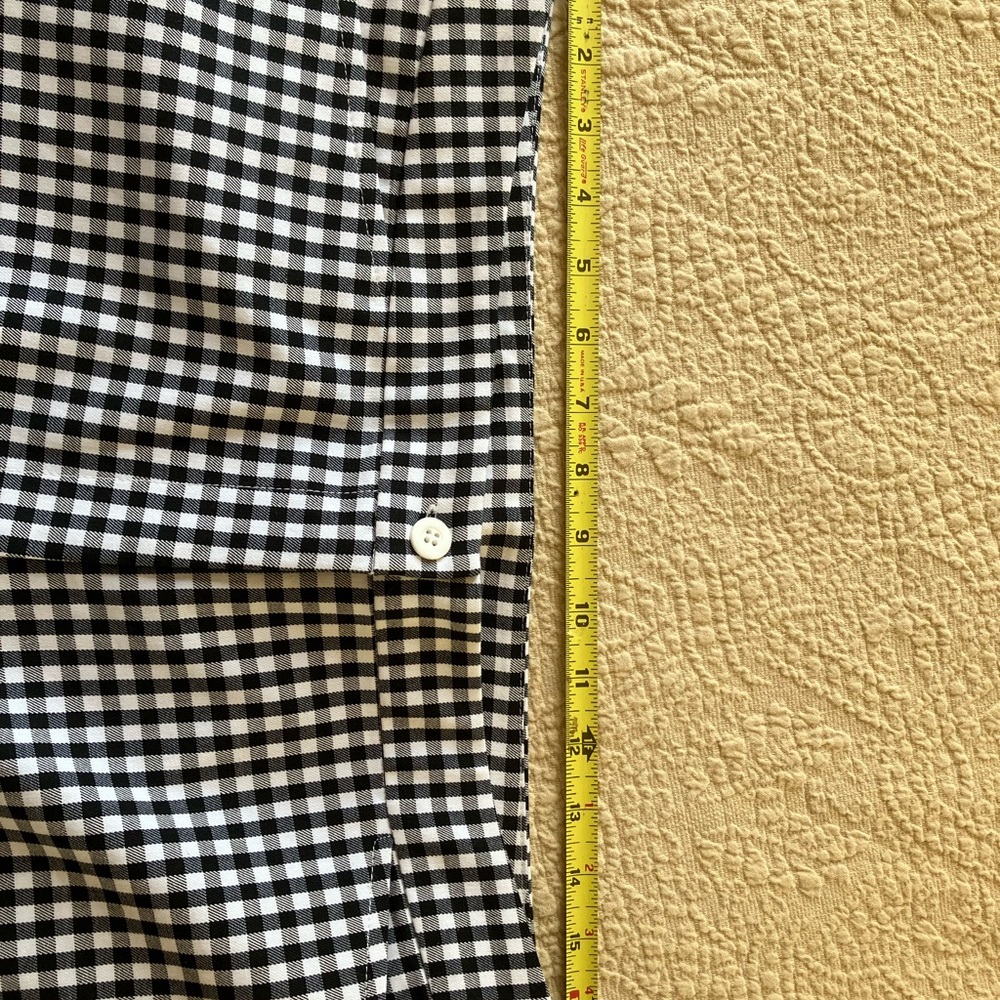 Black and White Checked Ankle Pants - Picture 3 of 4